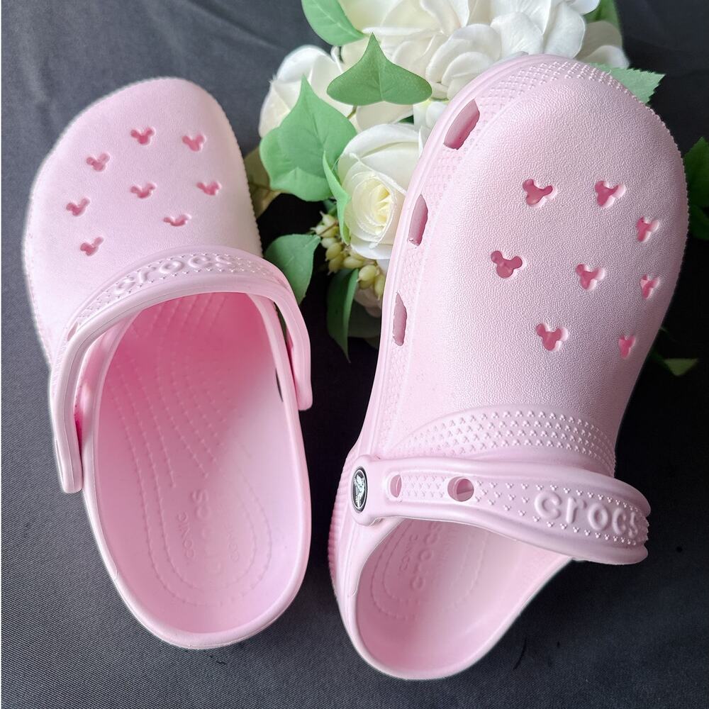 Disney Mickey Ears Crocs Classic Pink WDW 2025 M6 W8